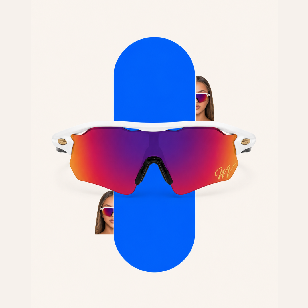 Front view of the Woah Vyzrz shield sunglasses